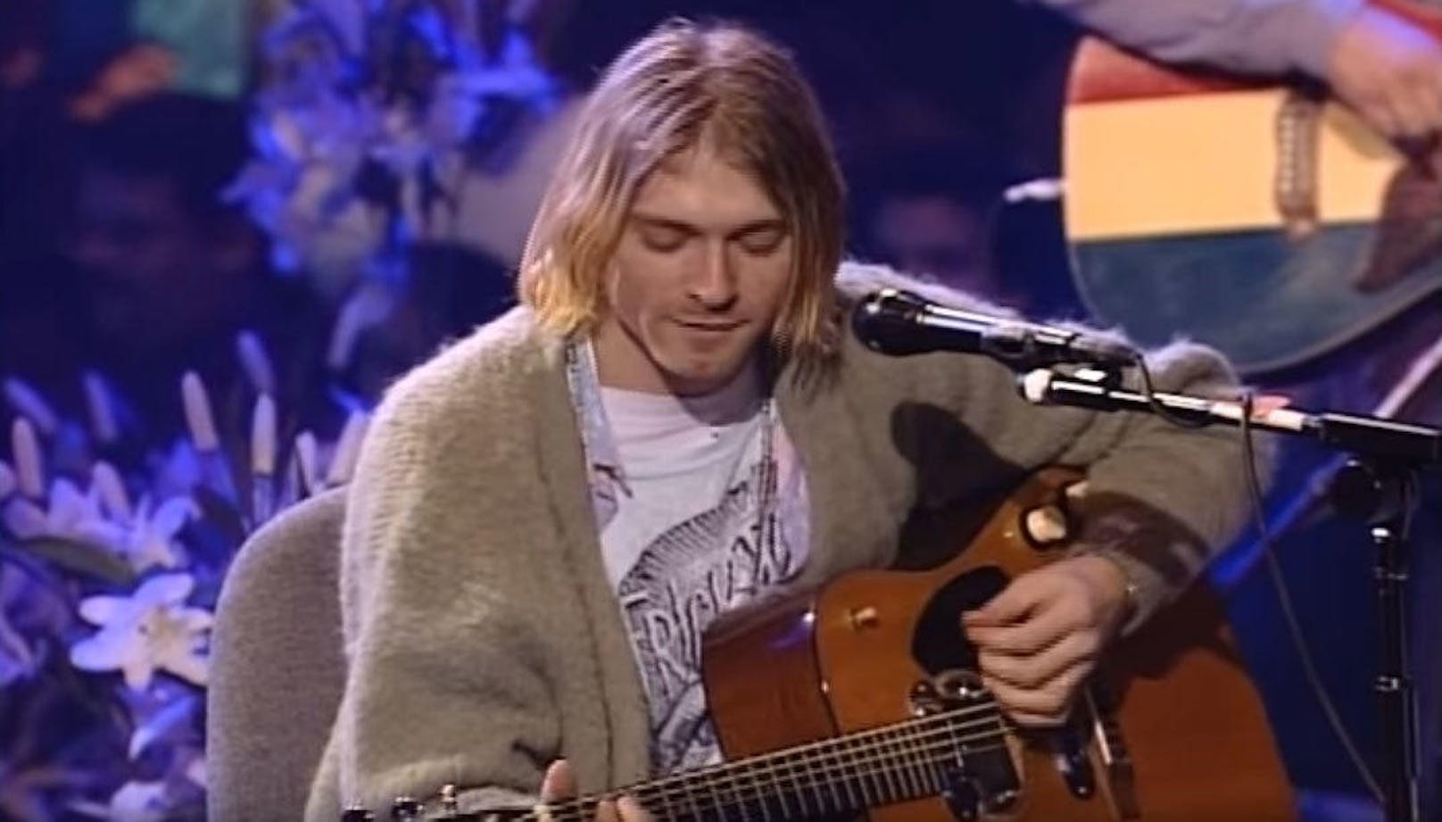 <strong>Nirvana</strong>-Frontmann <strong>Kurt Cobain</strong> bei seinem letzten Konzert für MTV Unplugged