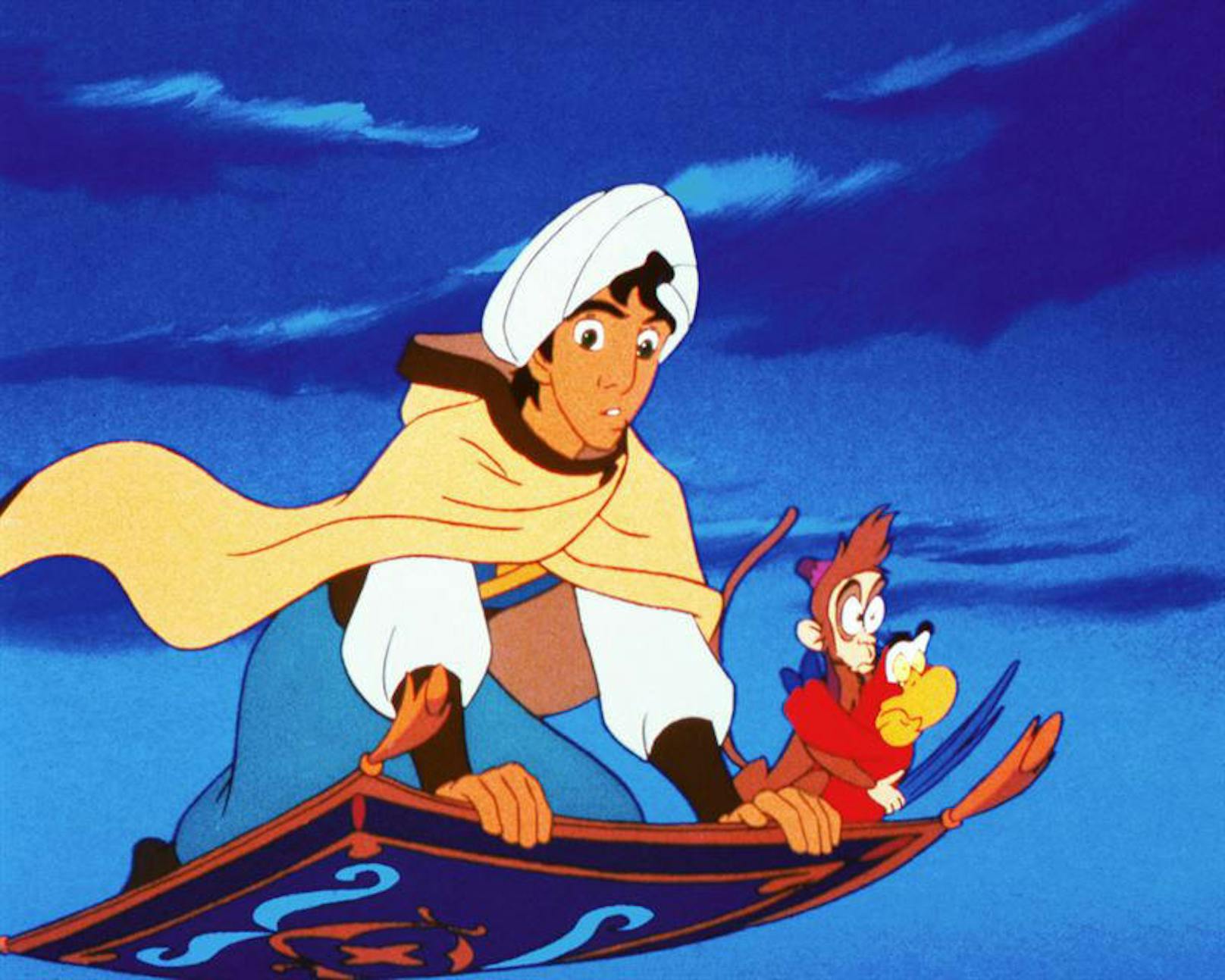 17.00 Uhr, ORF Eins: "Aladdin" (1992). Der Disney-Zeichentrickfilm dreht sich um den Straßenburschen Aladdin, der in den Besitz einer Wunderlampe gelangt.