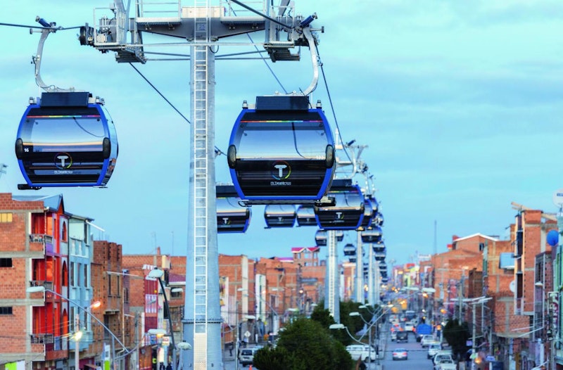 In La Paz hat Doppelmayr eine Seilbahn realisiert.