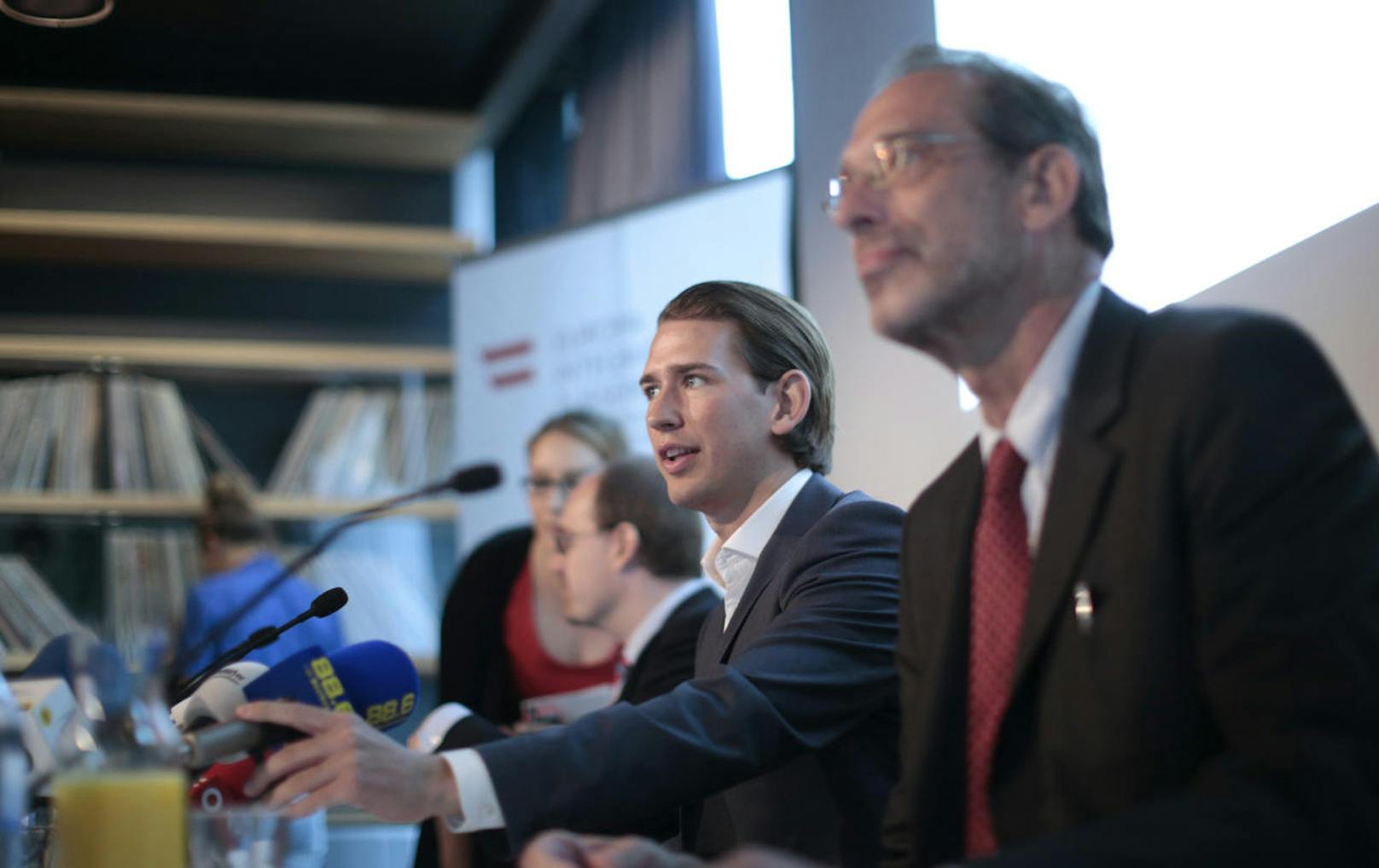 Pressekonferenz Integrationsbericht mit Außenminister Sebastian Kurz, Heinz Faßmann