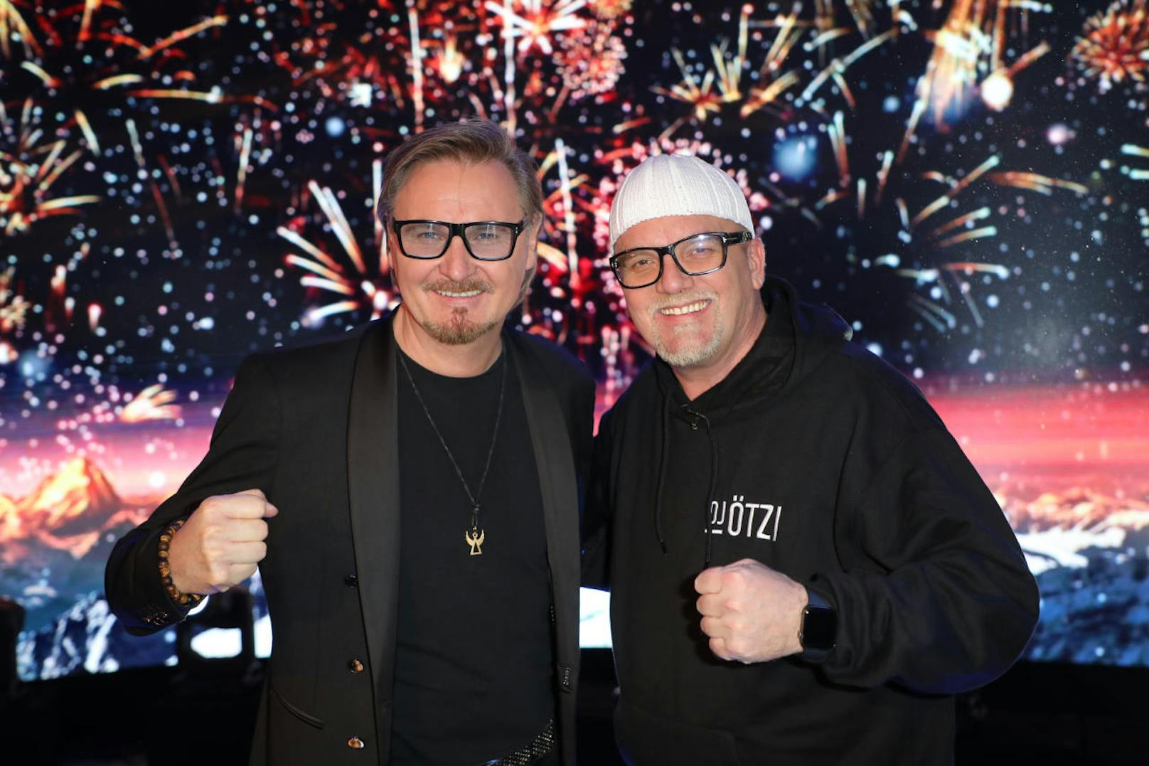 Nik P. und DJ Ötzi bei der Silvestershow 2018.