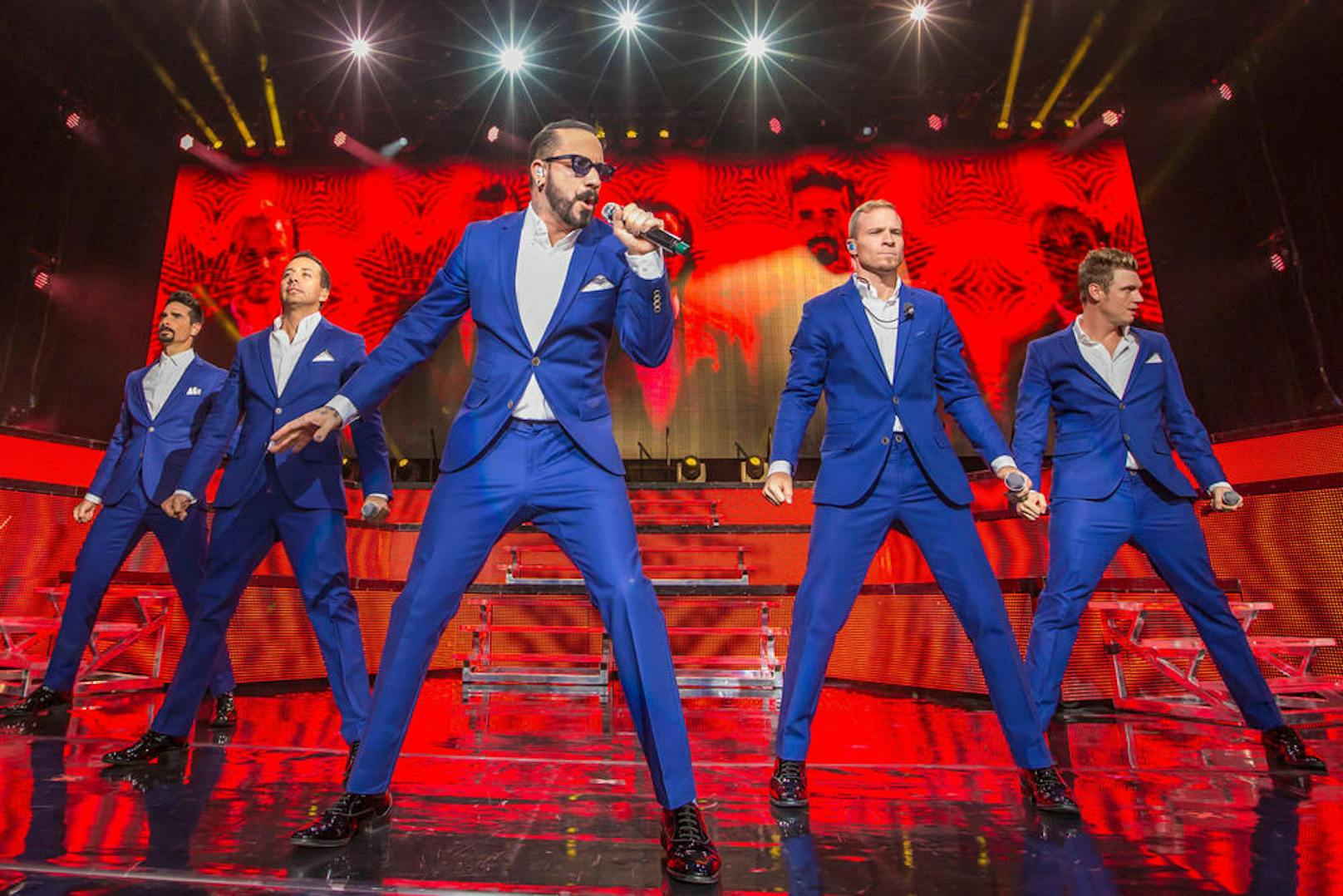 Die Backstreet Boys bei einem Konzert im Rahmen ihrer "In A World Like This"-Tour in Michigan, 2014