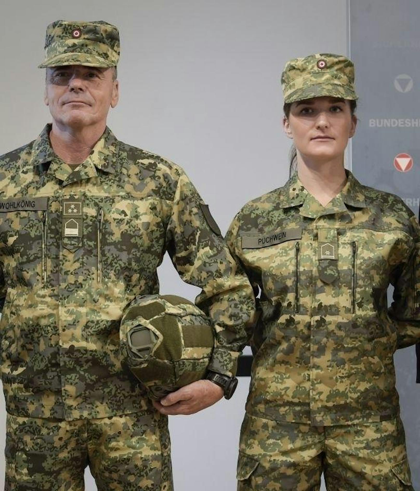 Die neue Uniform des Österreichischen Bundesheeres bei ihrer ersten Präsentation im September 2017.