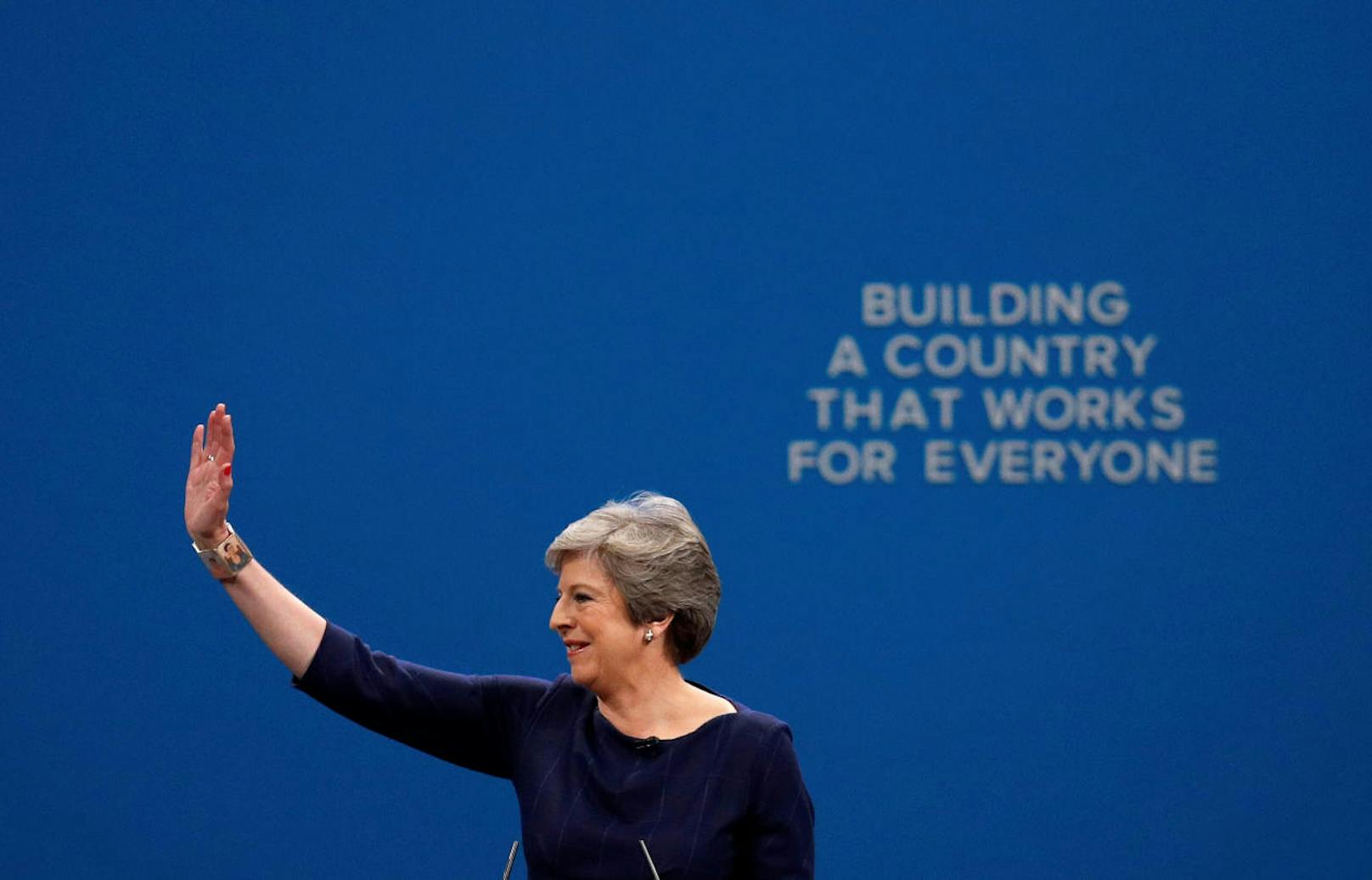 "Ein Land aufbauen, das allen passt", lautete der Slogan der Tories. Doch zum Ende der Rede ...