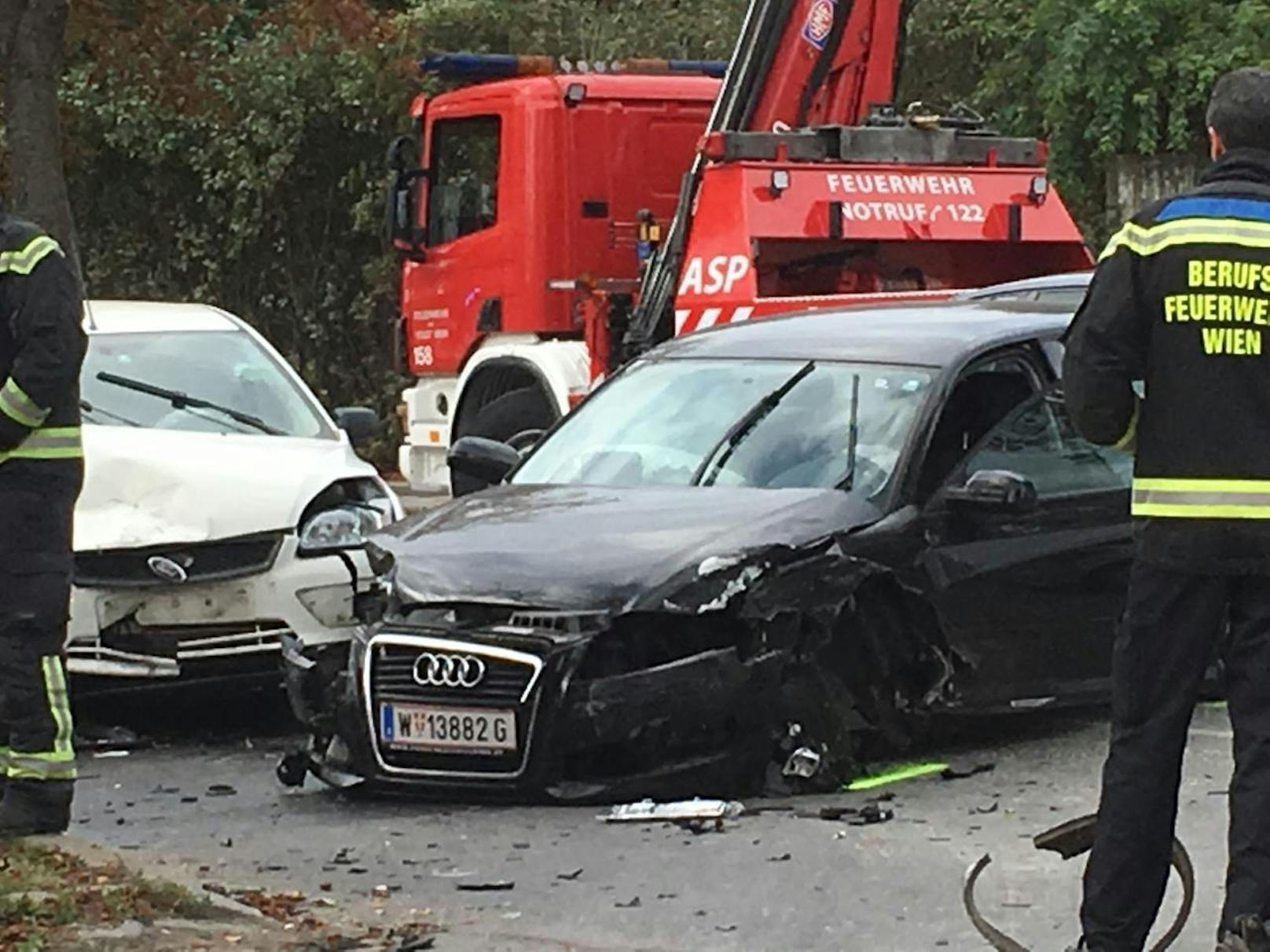 Schwerer Unfall auf der Breitenfurter Straße