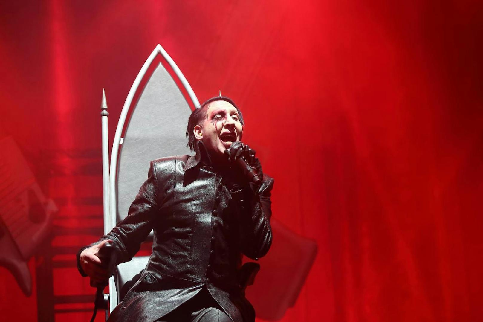 Der amerikanische Musiker und Sänger Marilyn Manson - bürgerlich Brian Warner.