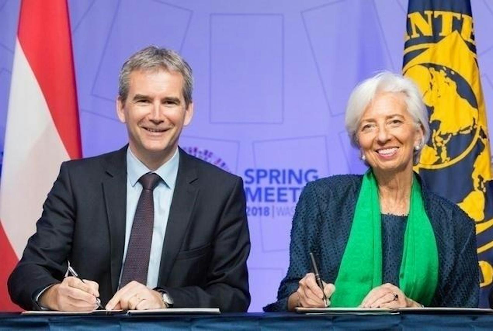 Finanzminister Löger und IWF-Chefin Lagarde.