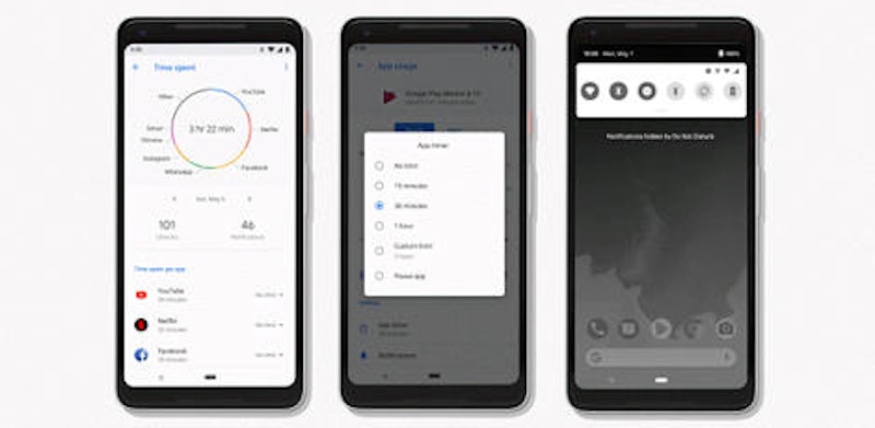 Ein neues Dashboard zeigt an, wie man die Zeit am Smartphone verbringt, wie oft das Gerät entsperrt wird oder wie viele Benachrichtigungen man erhält. Über einen App-Timer lässt sich ein Zeitlimit für die Nutzung von Apps eingeben, um sich selbst unter Kontrolle zu haben.