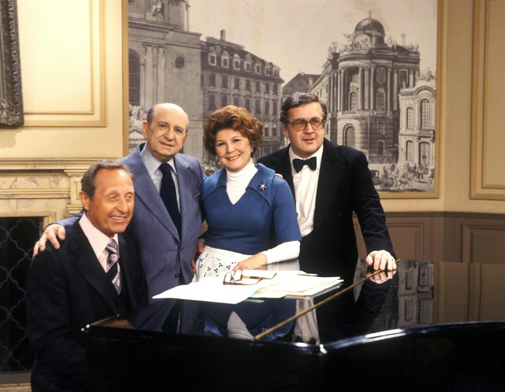 "Seniorenclub": Michael Danzinger, Ernst Hagen, Hilli Reschl, Alfred Böhm. Archivbild: 1978