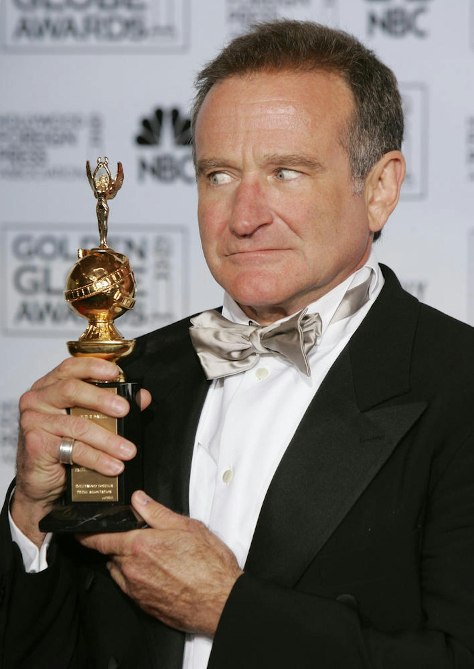 Robin Williams mit dem Cecil B. DeMille Award bei den 62. Golden Globe Awards in Beverly Hills, 2005