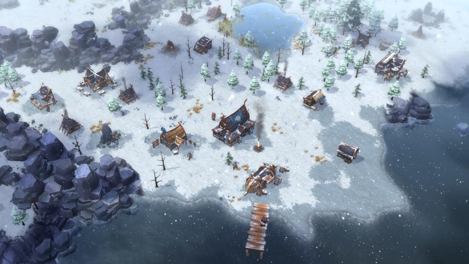 In dem Aufbaustrategie-Spiel Northgard besiedeln Spieler einen nordischen Kontinent mit Wikingern. Neben gegnerischen Wikingern und Monstern ist auch der erbarmungslose Winter ein Gegenspieler.