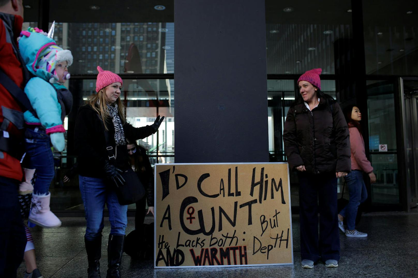 Frecher Spruch am Women's March in Chicago