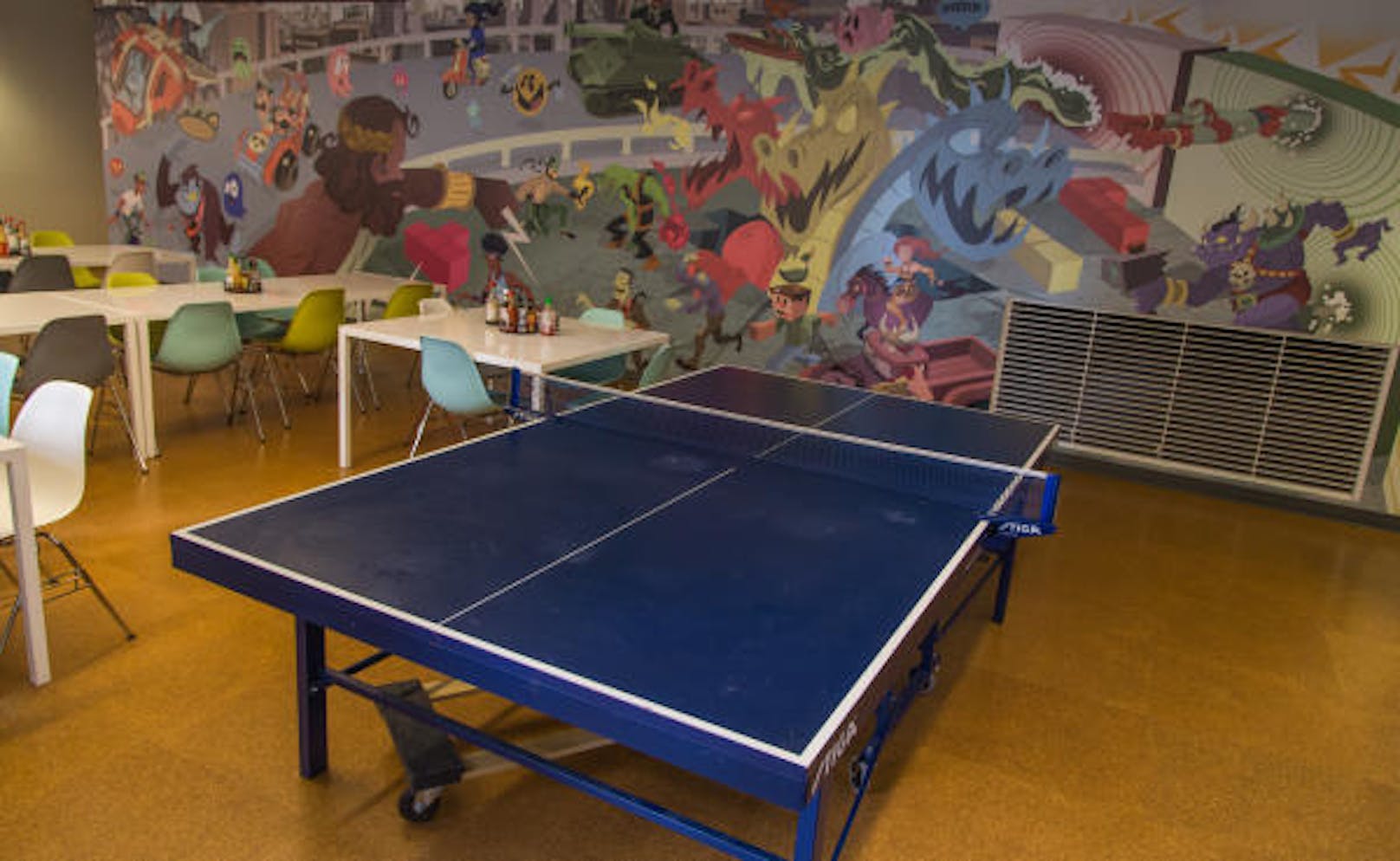 Hauptsache Spielen: Kantine und Ping-Pong-Bereich in den Twitch-Büros.