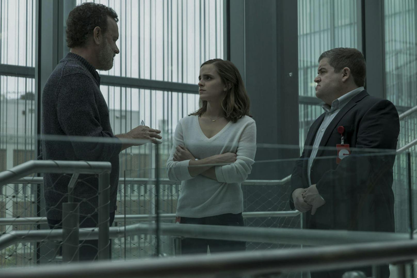 Von links: Tom Hanks, Emma Watson und Patton Oswalt in "The Circle"