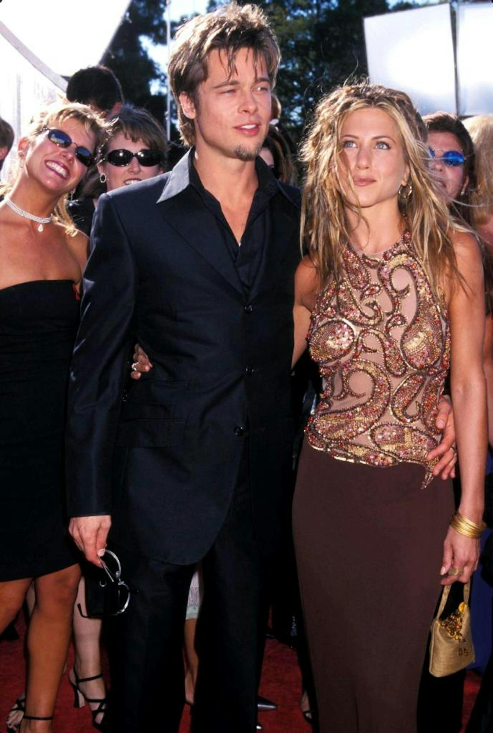 Den Zottel-Look von Jennifer Aniston kopierte Brad Pitt ebenso