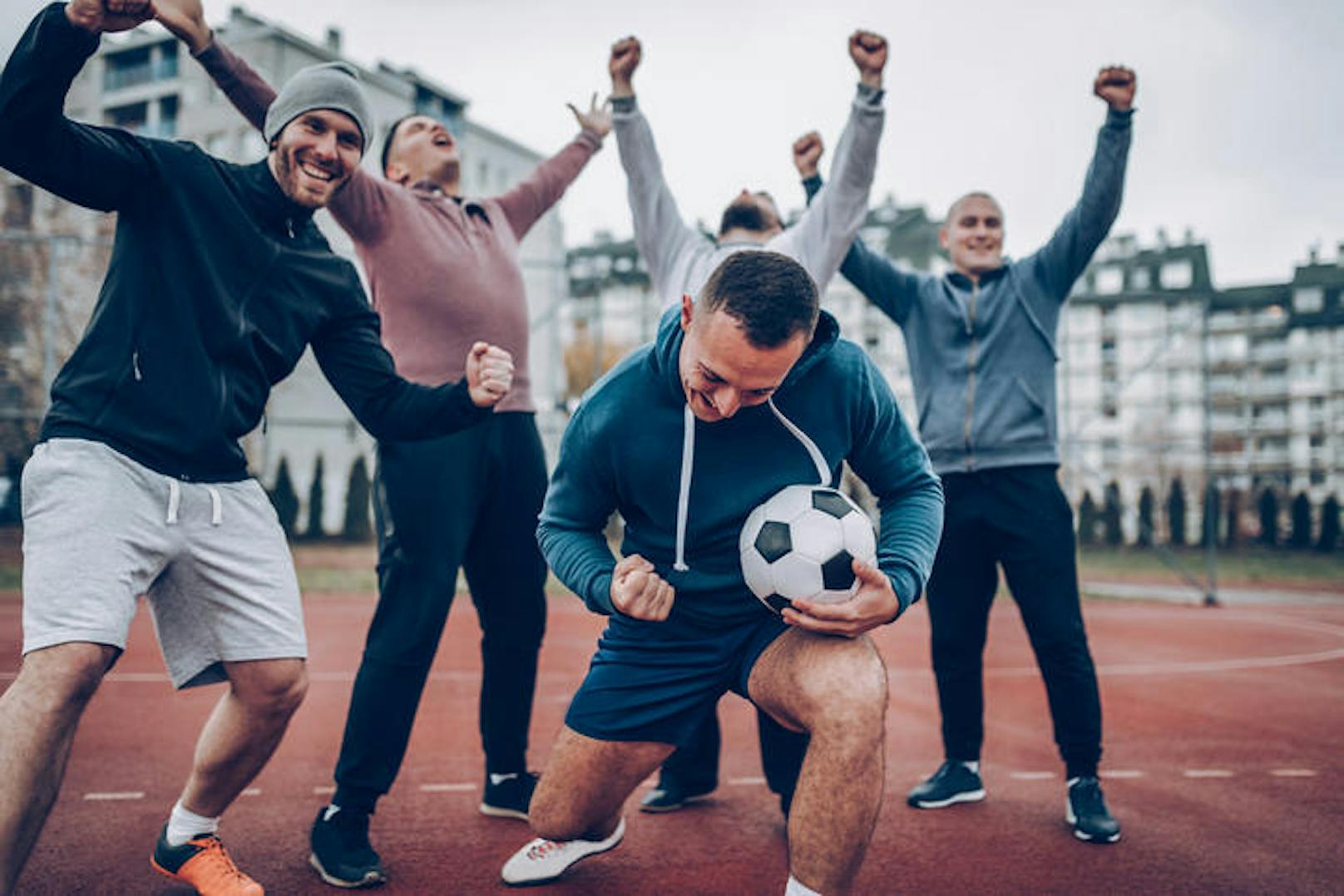 Group of soccer player