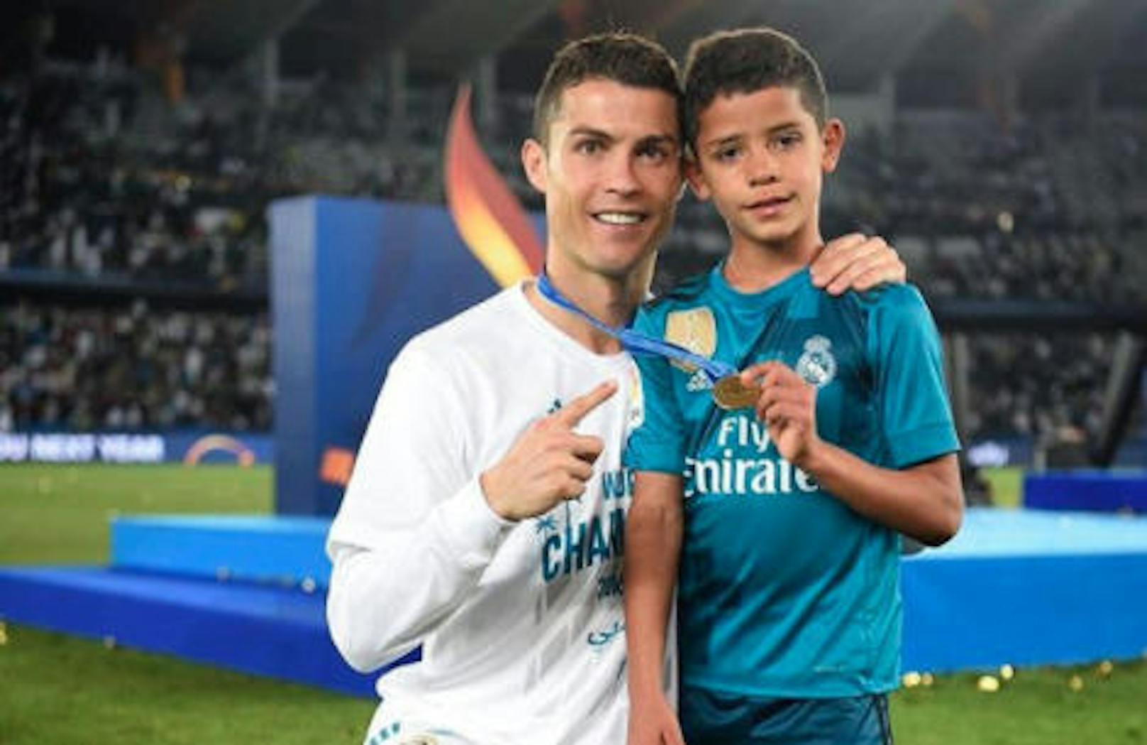 Christiano Ronaldo mit seinem Sohn
