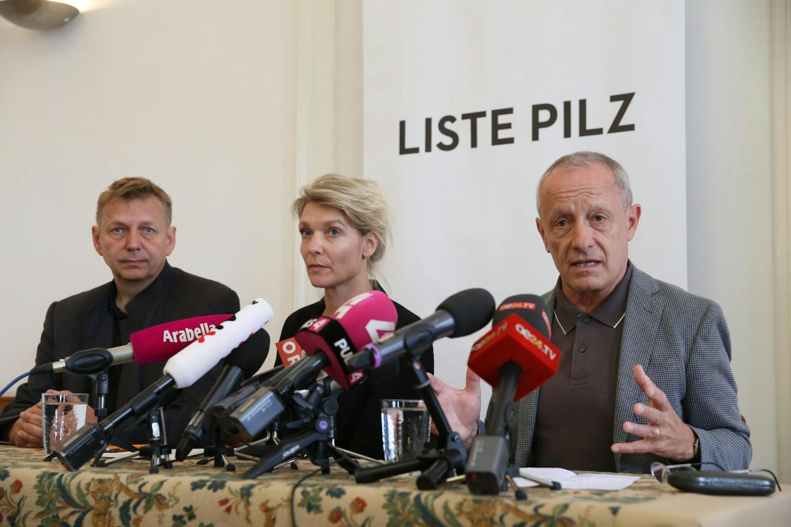 Pressekonferenz "Personelles zur Liste Pilz" mit Peter Pilz, Maria Stern und Wolfgang Zinggl.