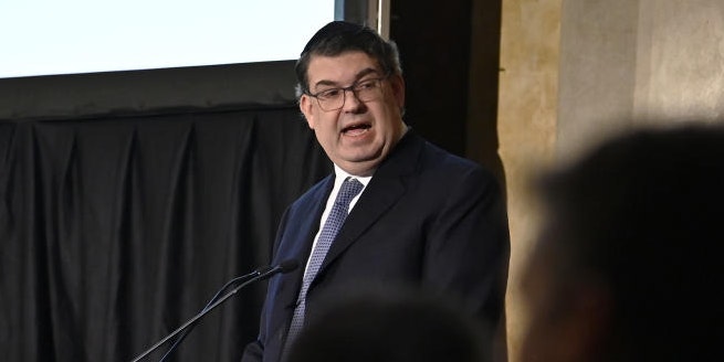 <b>Oskar Deutsch</b>, Präsident der Israelitischen Kultusgemeinde Wien, im Rahmen einer Konferenz "Europa jenseits von Antisemitismus und Antizionismus - Sicherung des jüdischen Lebens in Europa" am Mittwoch, 21. November 2018 in Wien.