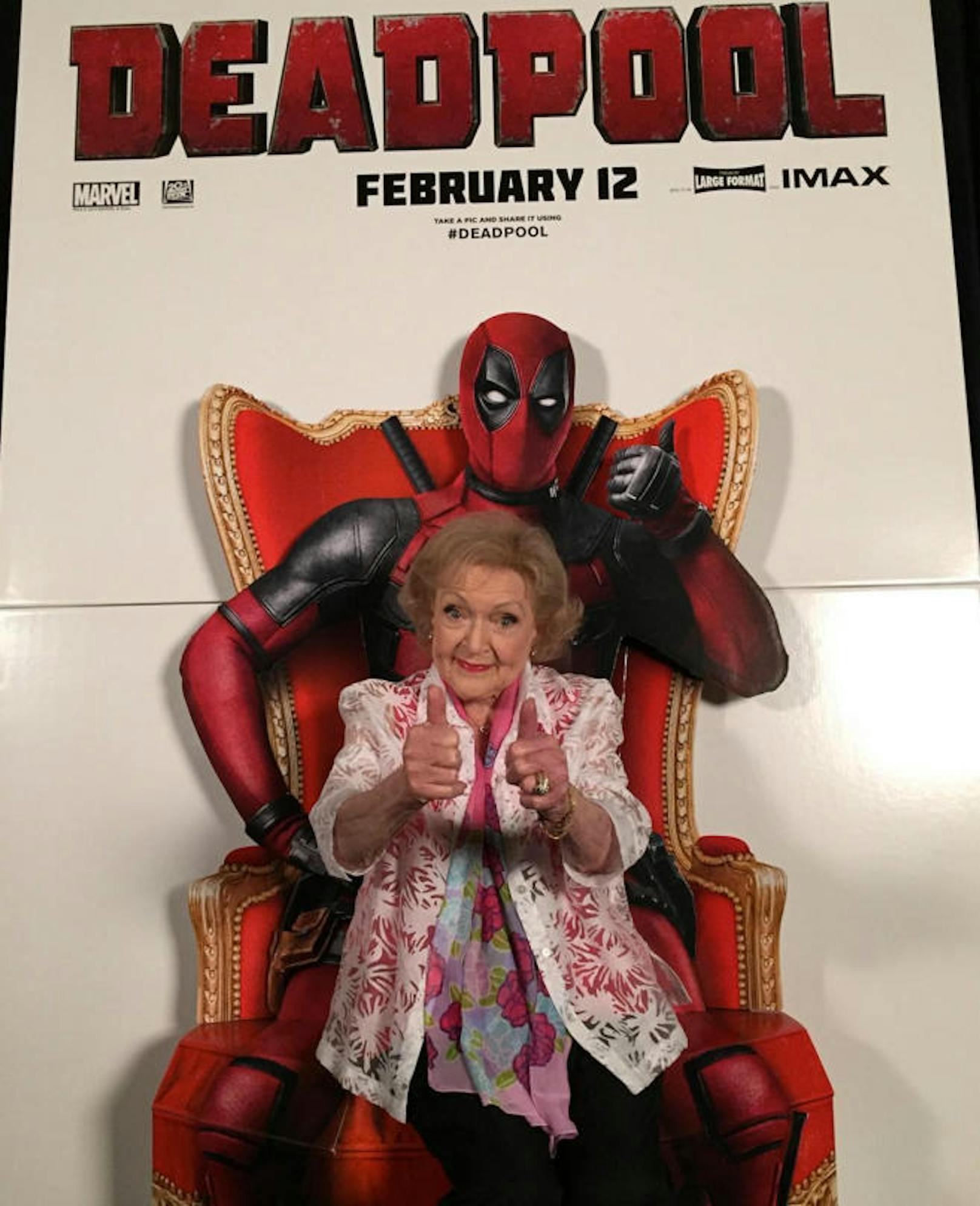 Deadpool-Fan mit 96: Betty White