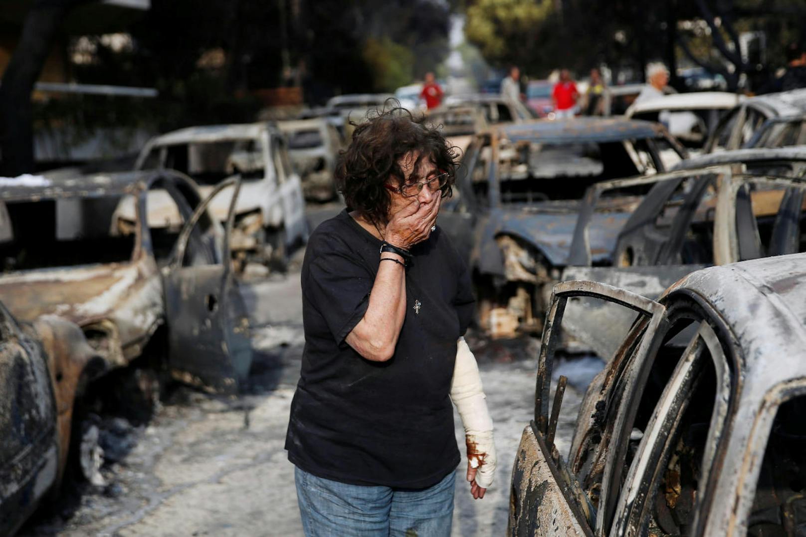 Das in der Region Athen ausgebrochene Feuer hat ein Gebiet von gut 40 Quadratkilometern zerstört.