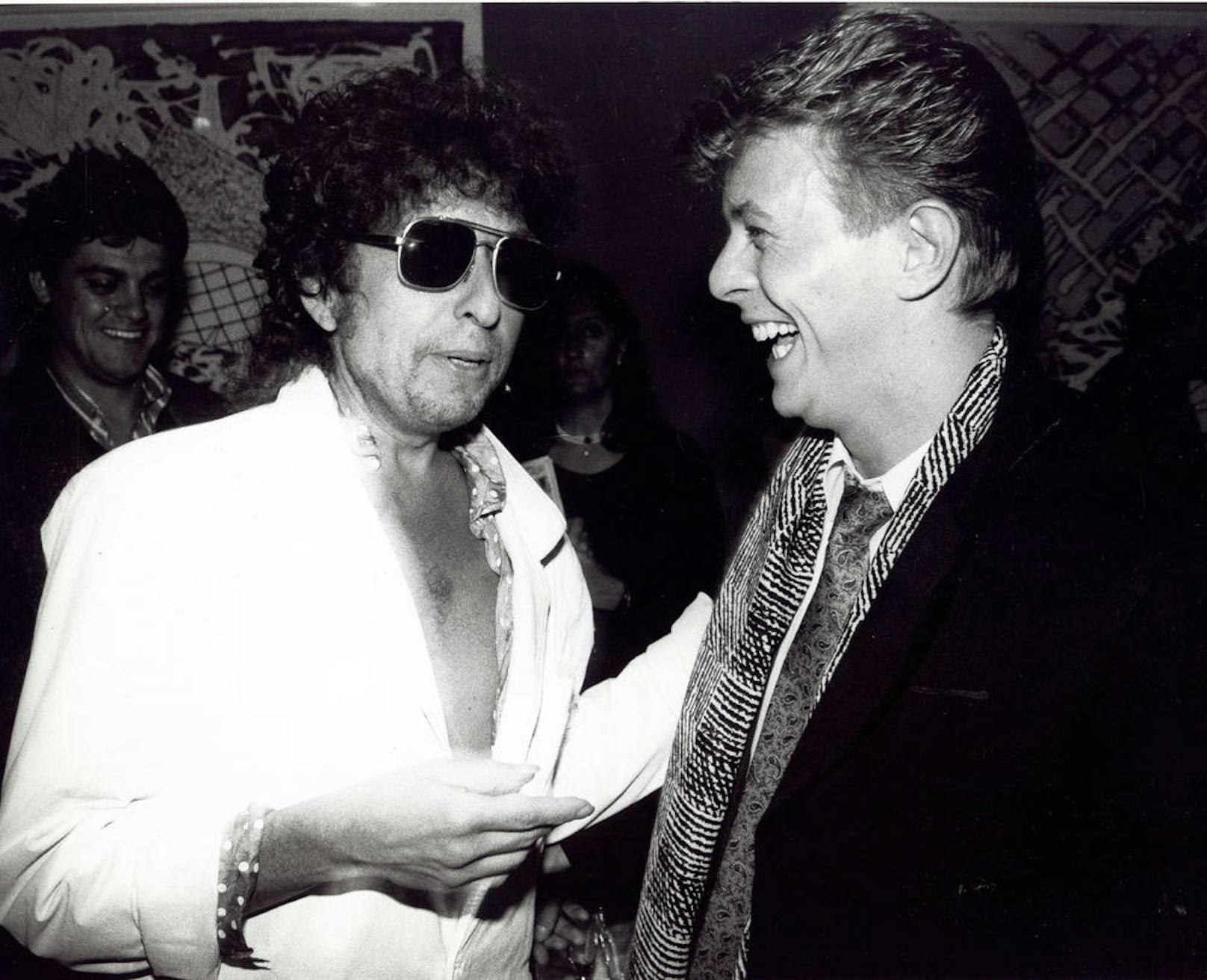 Bob Dylan (li.) mit David Bowie