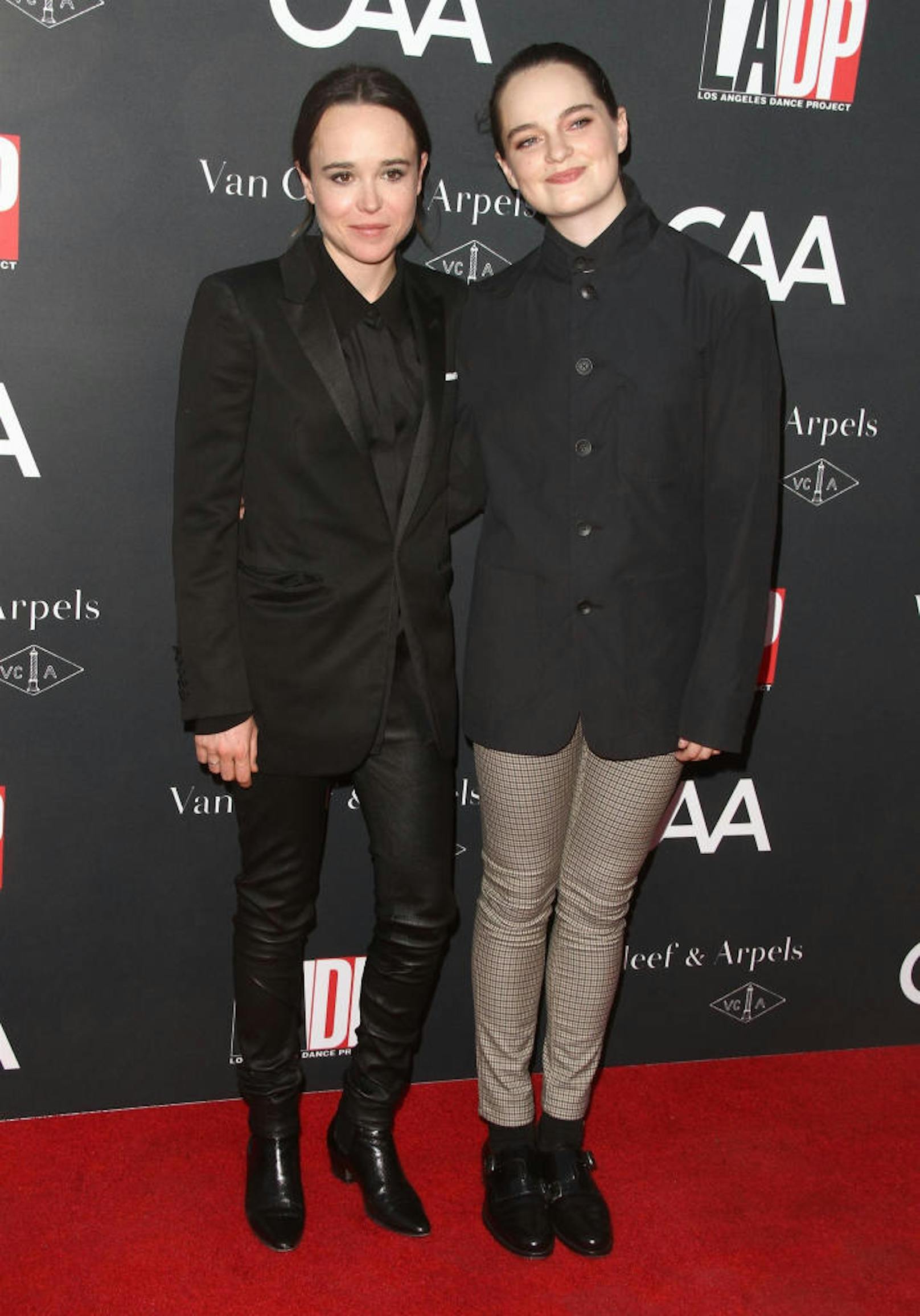 Elliot Page und Emma Portner am 7. Oktober bei der Dance Project Gala in Los Angeles. 