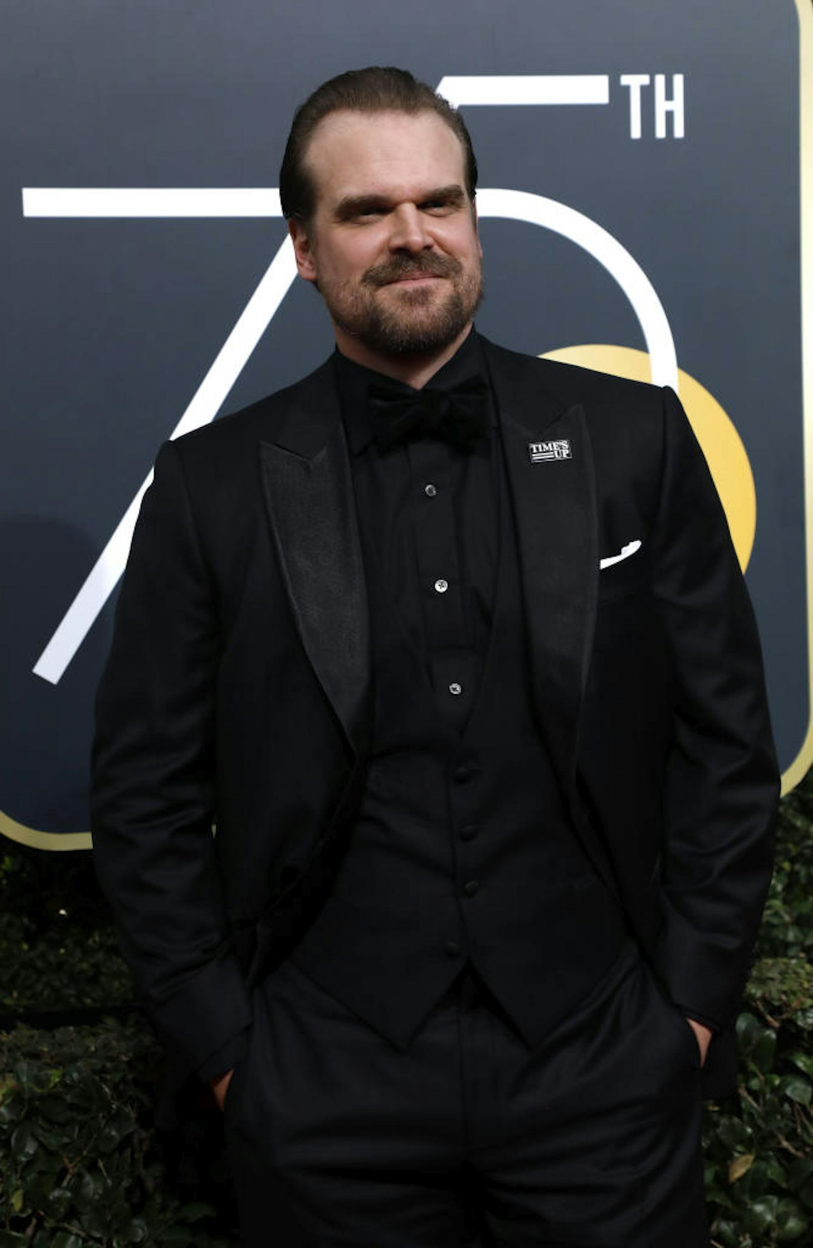 75th Golden Globe Awards – Arrivals – Beverly Hills, California, U.S., 07/01/2018 – Actor David Harbour. REUTERS/Mario Anzuoni - HP1EE171SXU5Q