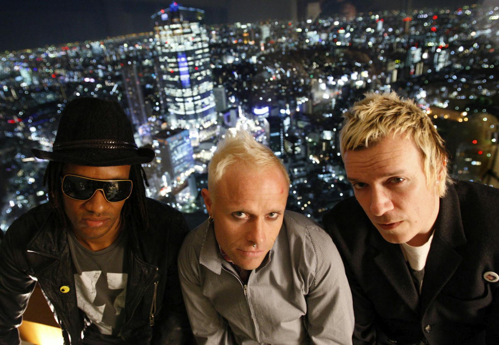 The Prodigy (von links: Maxim, Keith Flint und Liam Howlett am 6. Februar 2009 in Tokyo. (Credit: Toru Hanai)