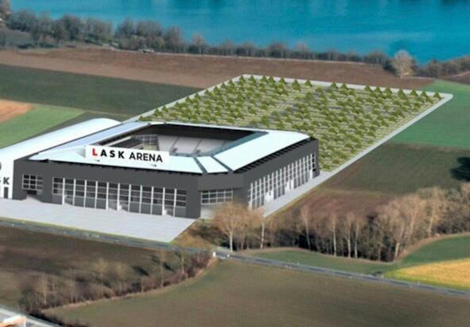 Geht es nach dem LASK, so soll das Stadion in Pichling gebaut werden. (Symbolbild: LASK)