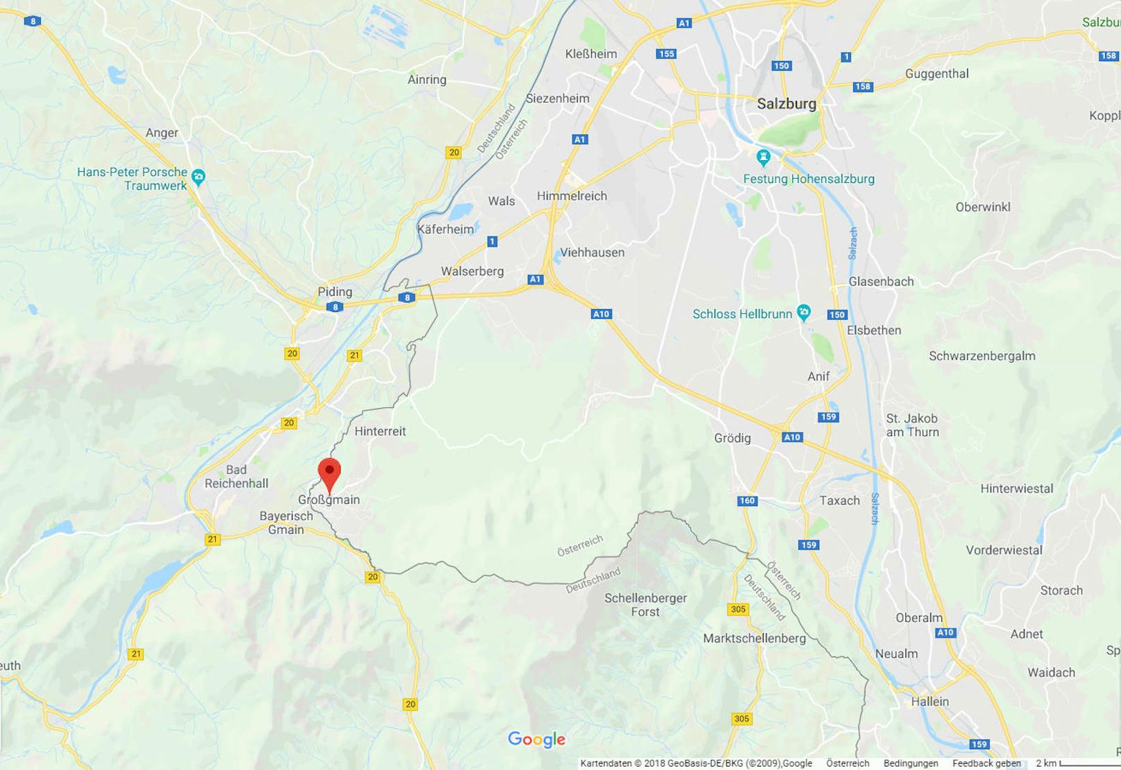 Großgmain liegt nahe der Stadt Salzburg direkt an der Grenze zu Deutschland und ...