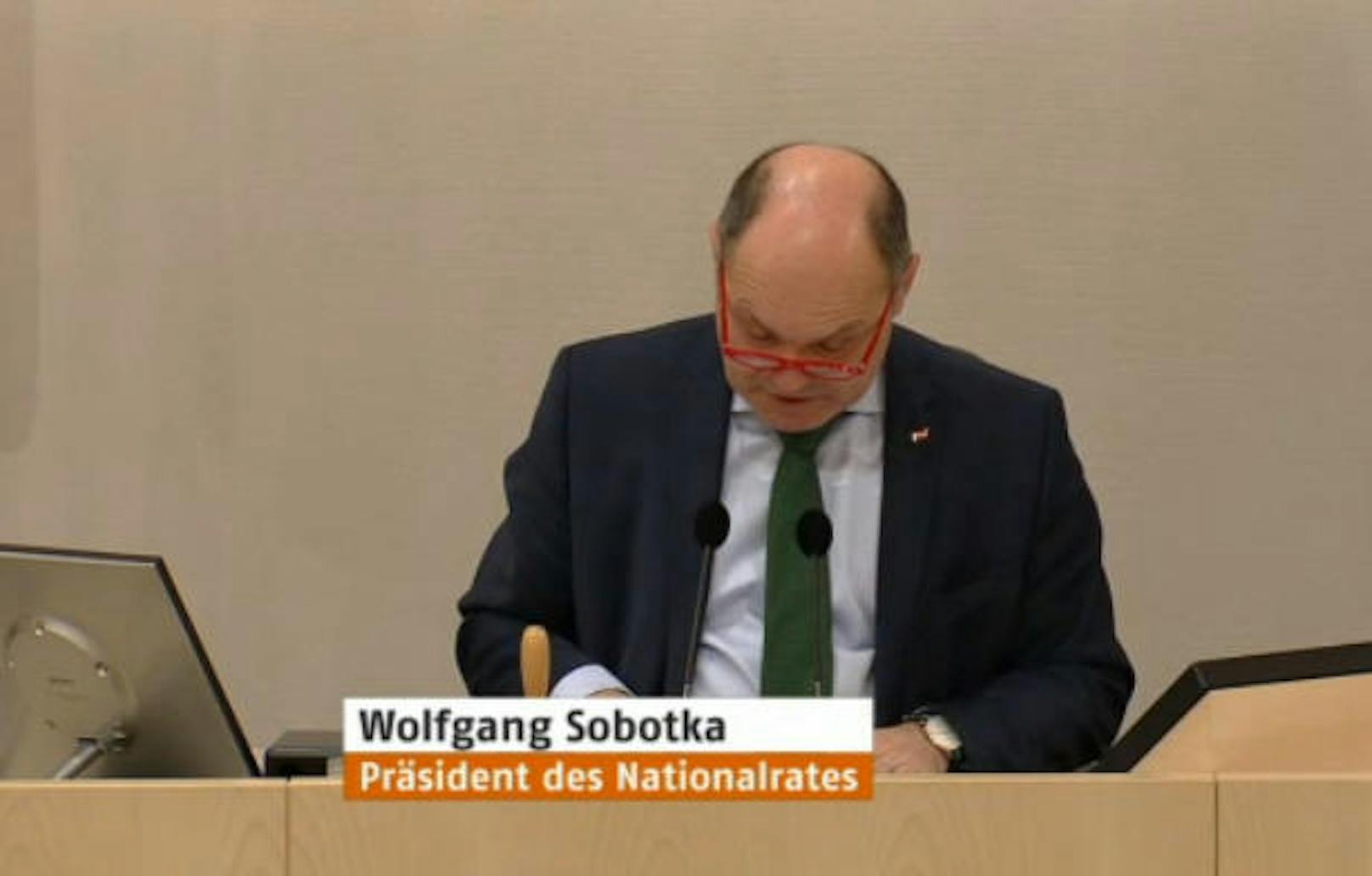 Parlamentspräsident Wolfgang Sobotka mahnte die Klubobleute.