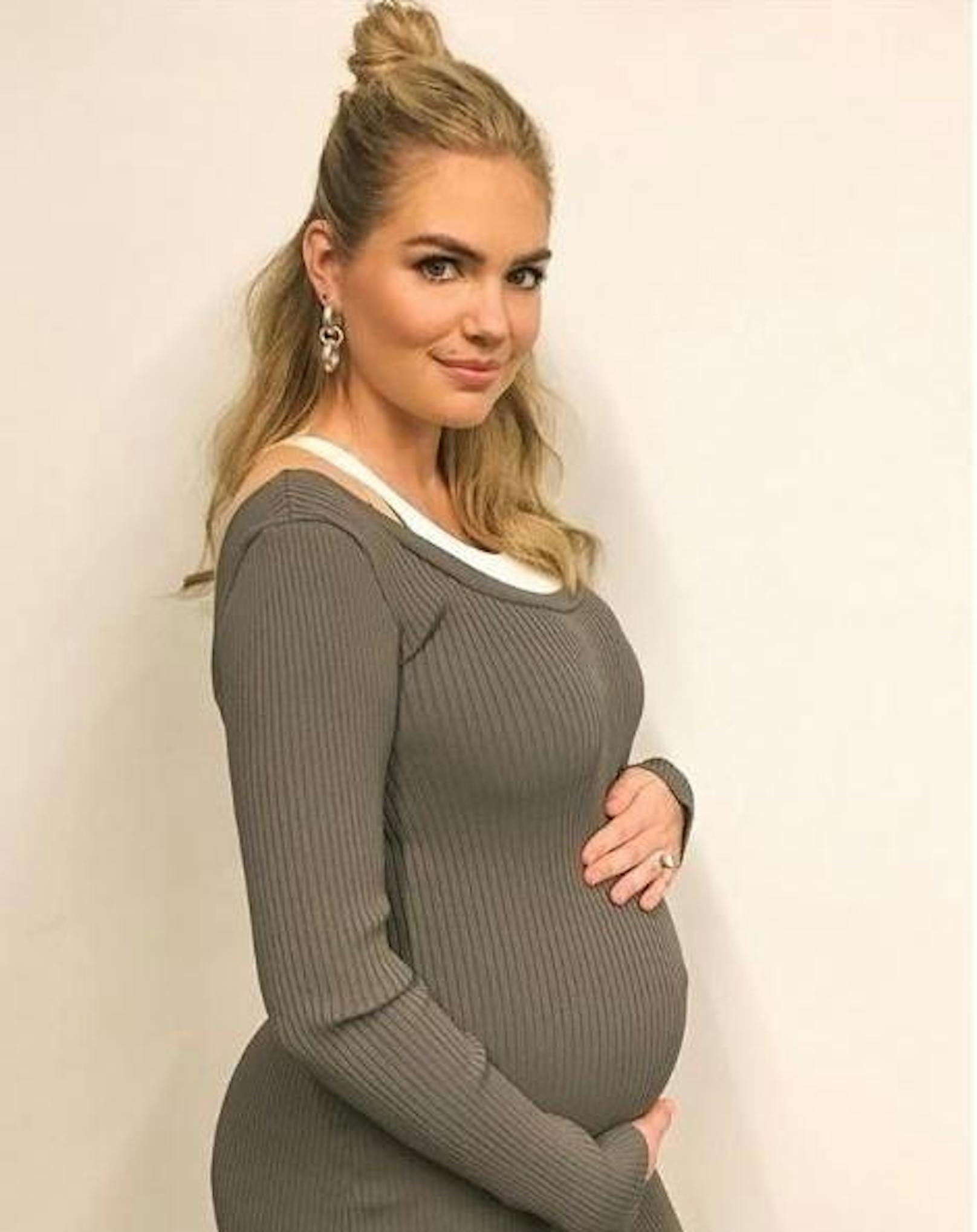 15.09.2018: Supermodel Kate Upton präsentiert auf Instagram ihren stattlichen Babybauch.