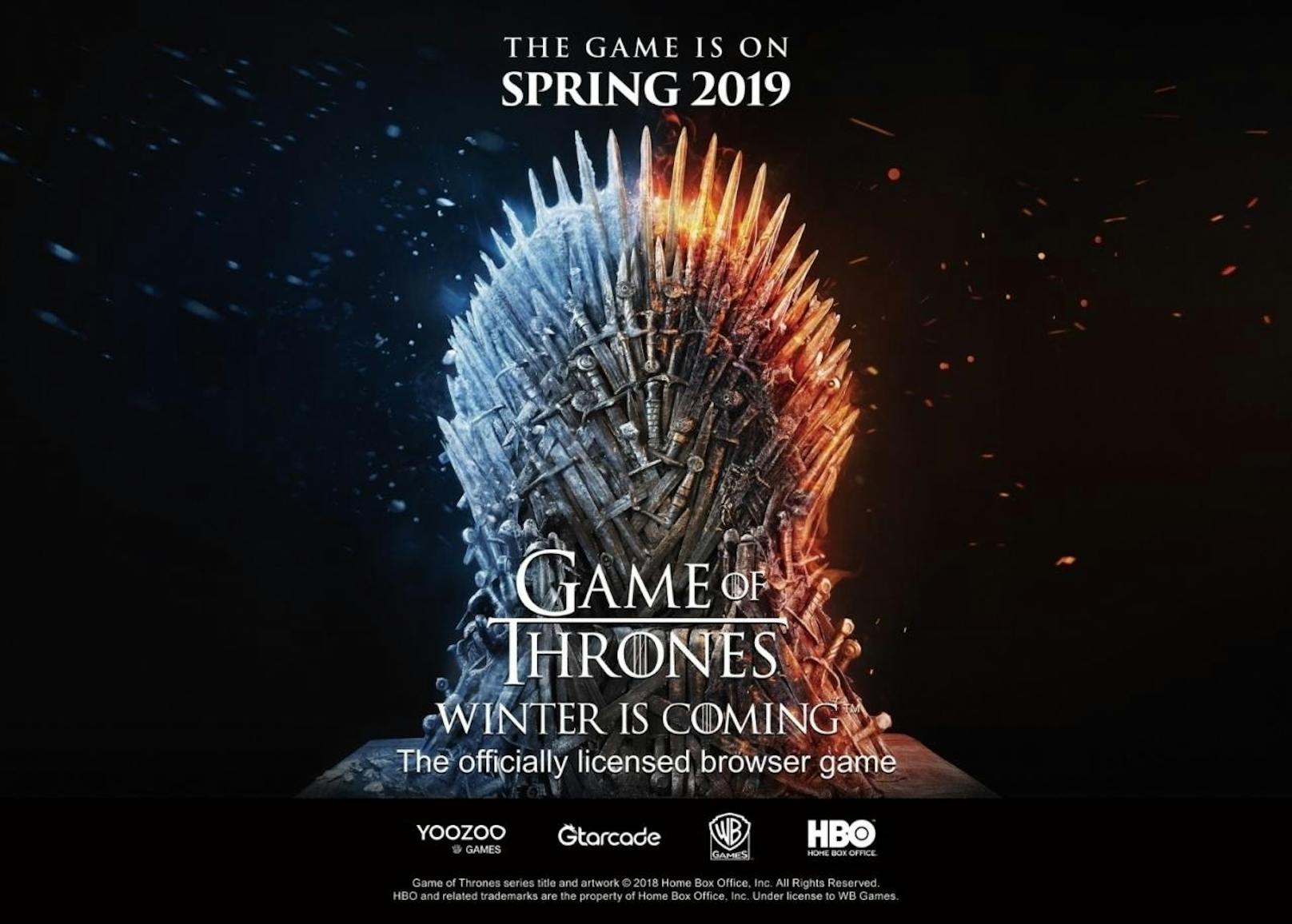 Der chinesische Entwickler und Publisher Yoozoo Games hat auf der Gamescom "Game of Thrones 
Winter Is Coming" angekündigt, ein Browser-Strategiespiel unter offizieller Lizenz von HBO. Fans sollen "ein authentisches Game of Thrones-Spielerlebnis" bekommen. "Game of Thrones Winter Is Coming" erscheint im Frühjahr 2019. Als einer der Lords der Sieben Königreiche gilt es, eine eigene Festung zu errichten und Charaktere sowie Truppen aus dem Universum von Star-Autor George R. R. Martin zu rekrutieren. <a href="http://got.gtarcade.com/">Bereits jetzt können sich interessierte Spieler voranmelden.</a>