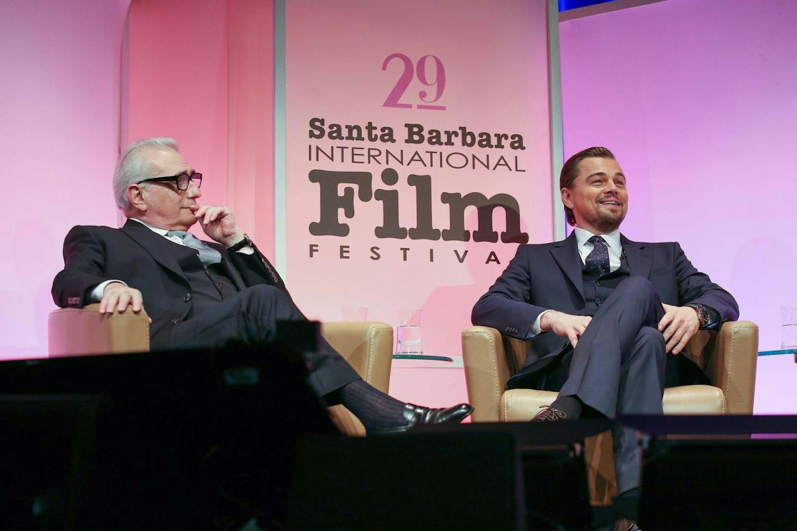 Martin Scorsese und Leonardo DiCaprio bei der Verleihung des Cinema Vanguard Award 