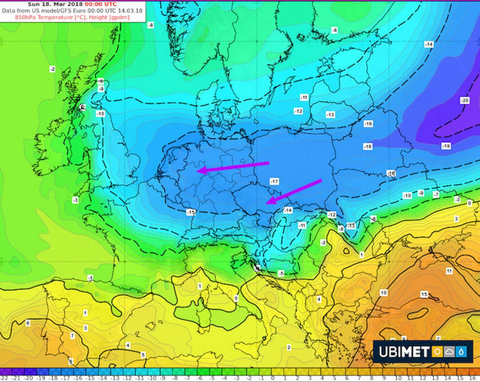 Nach aktuellen Prognosen des Wetterdienstes UBIMET wälzen sich ab Samstag erneut polare Luftmassen aus dem Norden Russlands nach Österreich. <b>Die Aussichten im Detail zum Durchklicken>>></b>