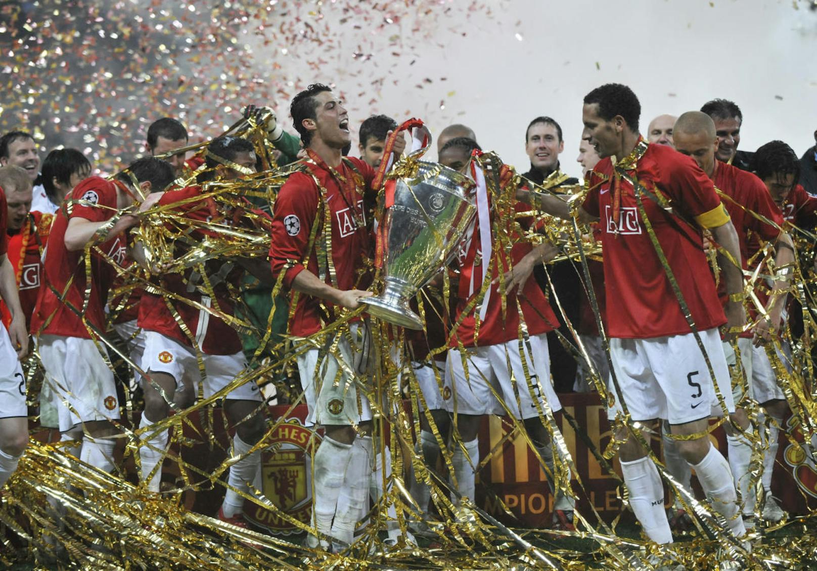 2008 konnte Ronaldo das erste Mal die Champions League gewinnen. Es war zugleich das einzige Mal, dass "CR7" mit United in der Königsklasse triumphierte.