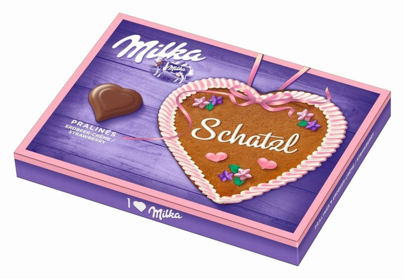 Milka Pralinen Erdbeer-Crème