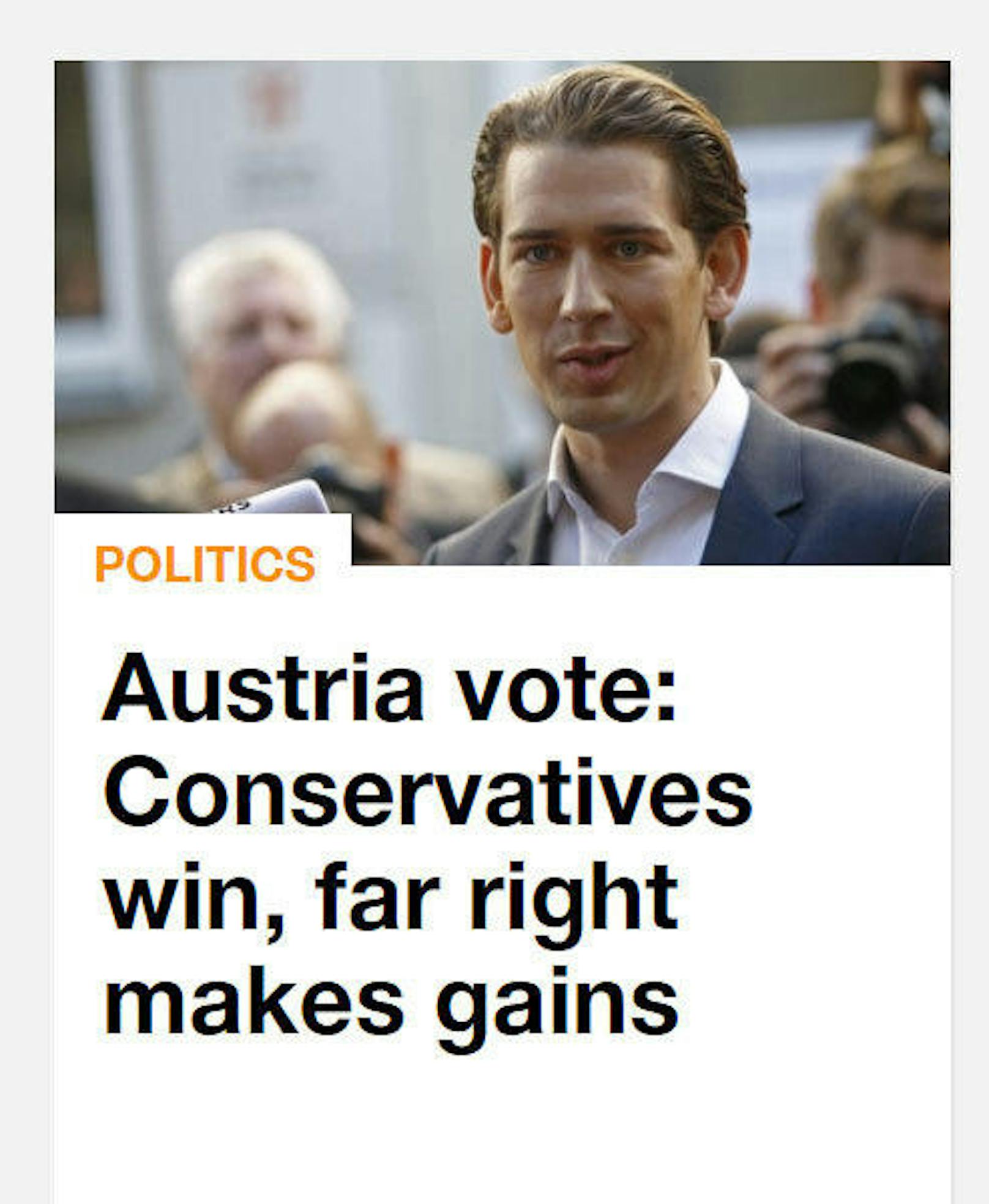 <b>Al Jazeera</b>: "Österreich-Wahl: Konservative gewinnen, Rechtsaußen-Partei holt auf"