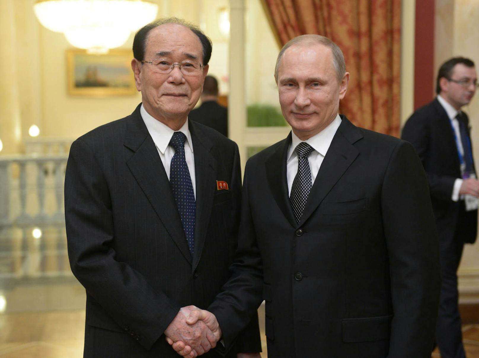 Kim Yong-nam (hier mit dem russischen Präsidenten Wladimir Putin 2014 in Sotschi) studierte in den 1950er-Jahren in der damaligen Sowjetunion.