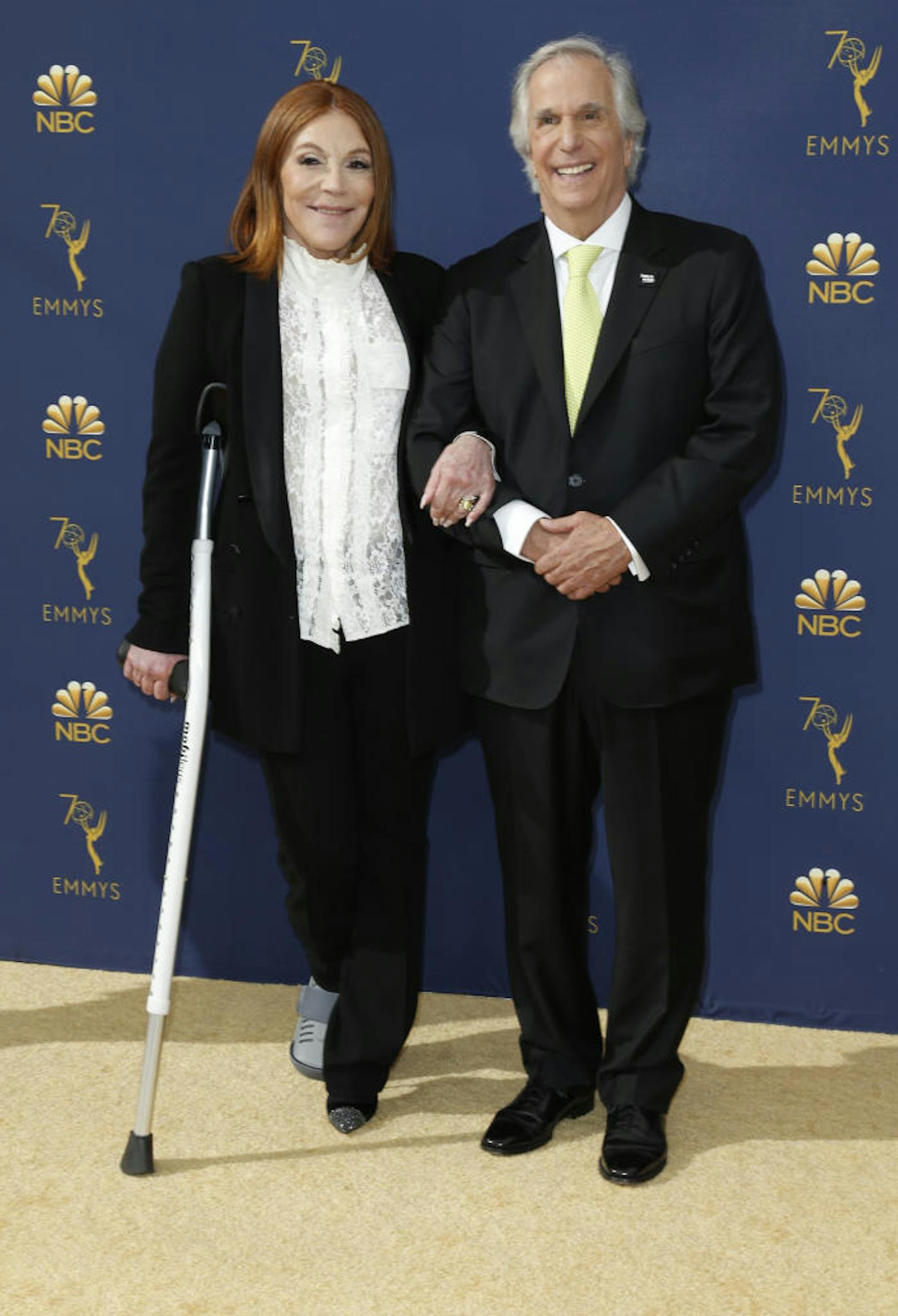 Stacey Weitzman und Henry Winkler bei der 70. Emmy-Verleihung