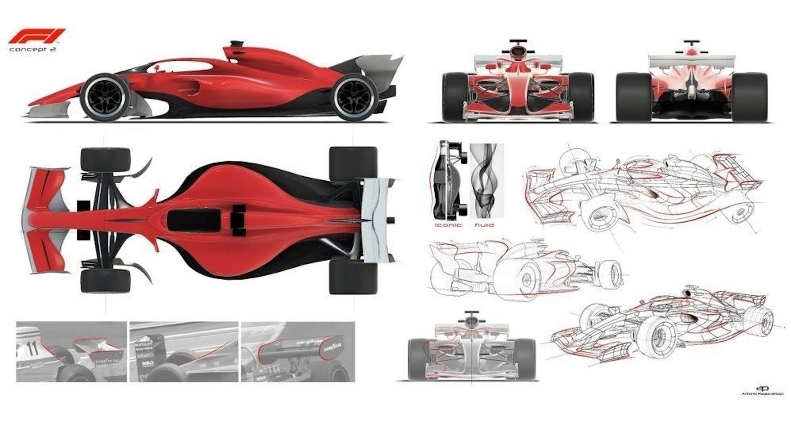 Die neuen Formel-1-Boliden. So sieht Variante 2 aus.