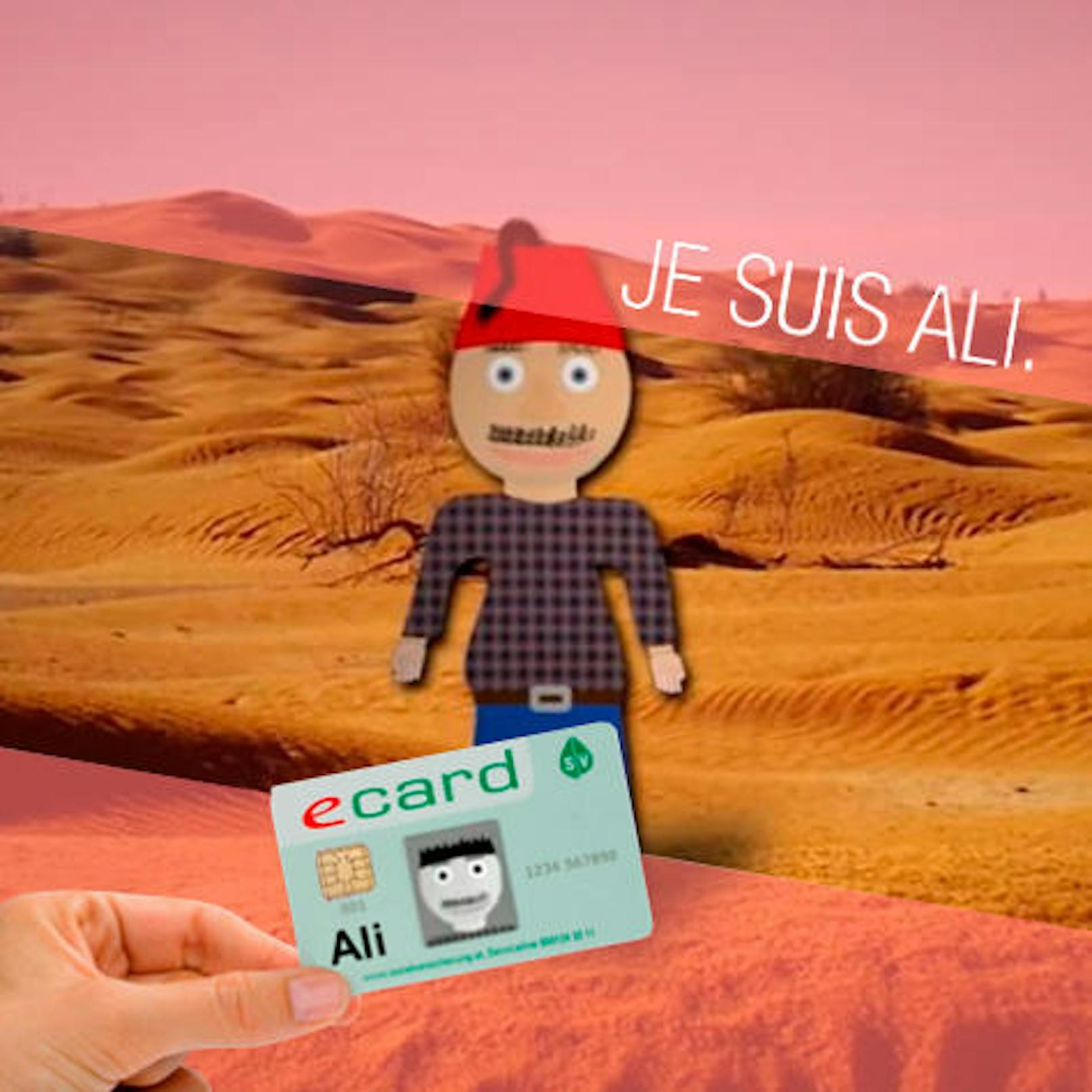 Ali in der Wüste.