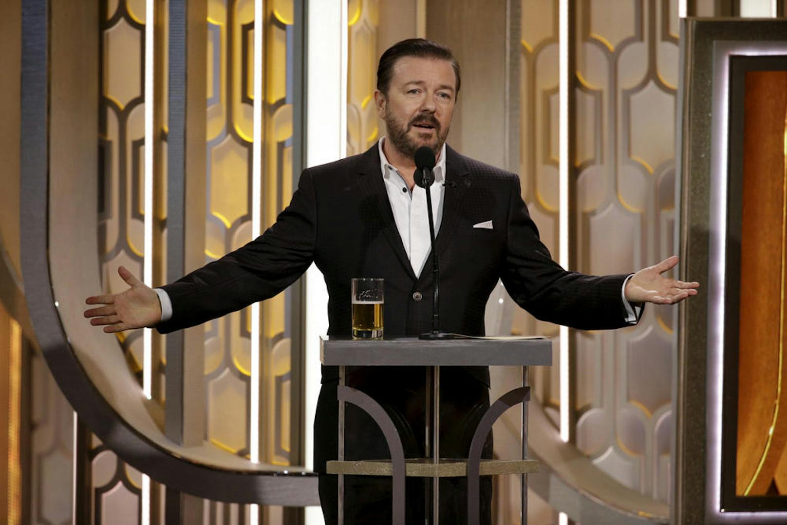 ... ob als Comedian oder als Moderator (hier als Host der 73. Golden-Globes-Verleihung).