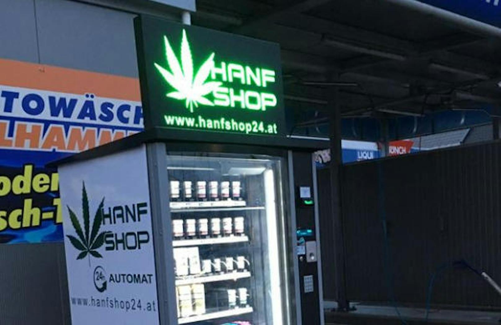 Inzwischen gibt es in mehreren Städten solche Automaten für "Cannabis light".