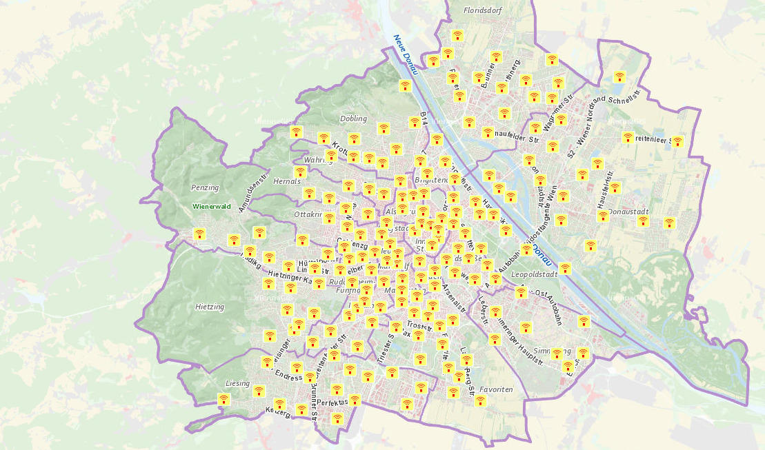 Hier stehen die Sirenen in der Stadt Wien.