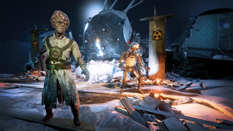 Mutant Year Zero: Road to Eden erst einmal mit einer kinoreifen Handlung: Mutanten-Tierwesen wie das Wildschwein Bormin und die Ente Dux leben in einer atomaren Postapokalypse, in der von einstigen Zivilisationen nur wenig übrig ist und in der die Natur wieder die Kontrolle übernommen hat.