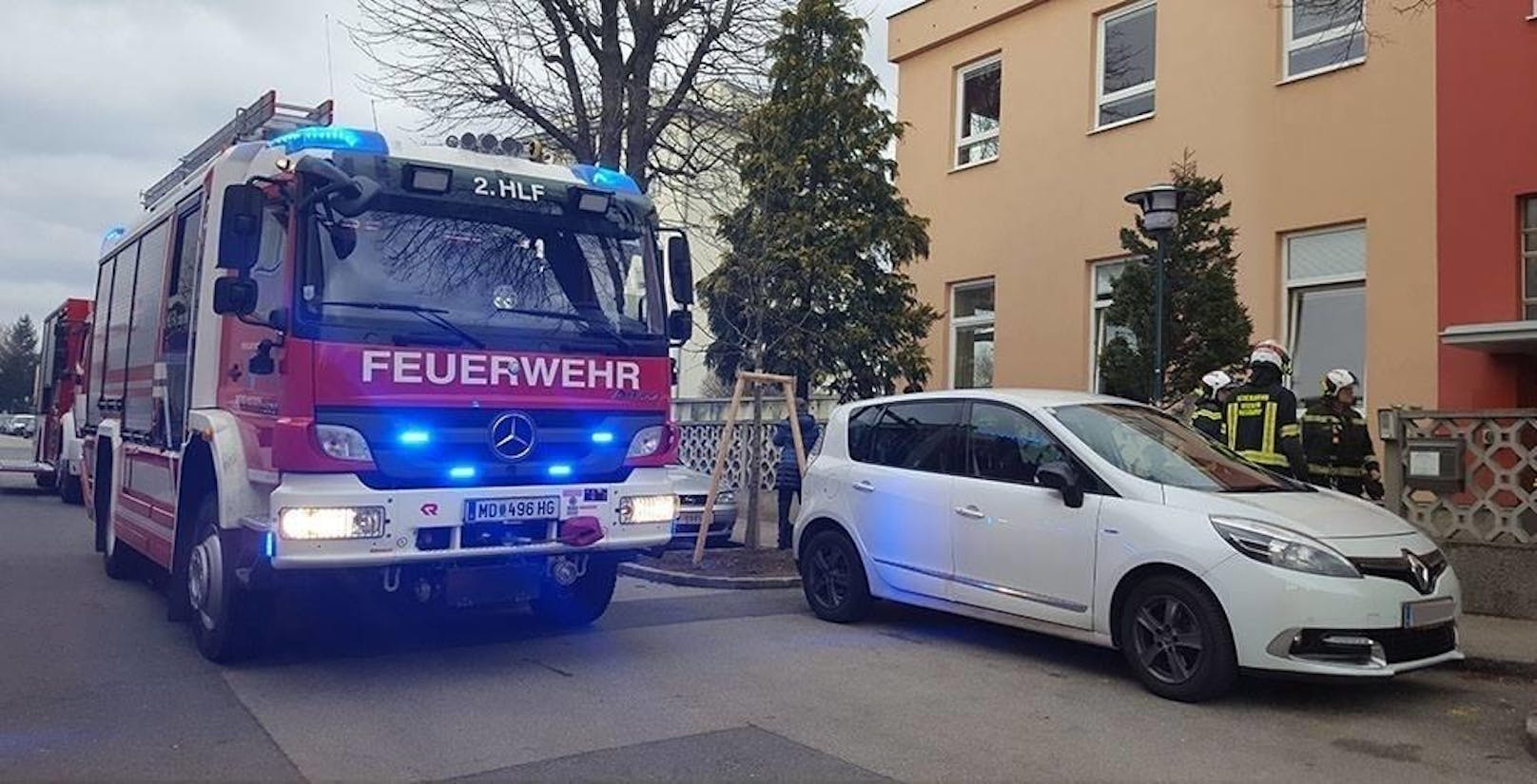Die Feuerwehr Wiener Neudorf musste das Gebäude evakuieren