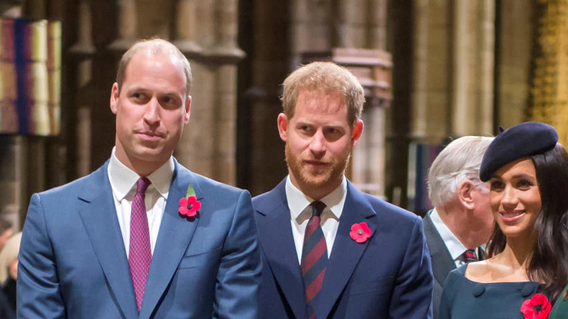 William und Harry mit ihren Ehefrauen Meghan und Kate.