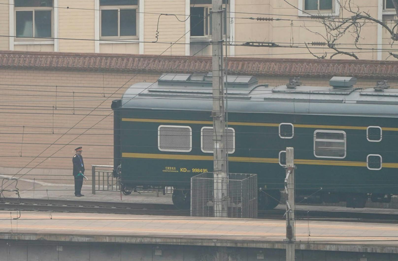 Ein mysteriöser Zug kam am Montag in Peking an.